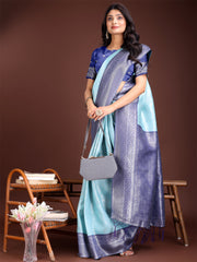 Graceful Orange & Maroon Banarasi Silk Saree with Rich Zari Woven Border – Traditional Elegance for Celebrations
