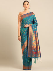 Royal Beige Linen Cotton Saree with Vibrant Floral Zari Border | Premium Festive & Party Collection