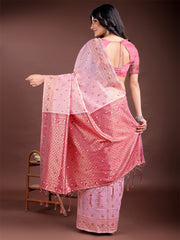 Elegant Sky Blue Cotton Saree with Contrast Pallu – Perfect Blend of Tradition & Comfort