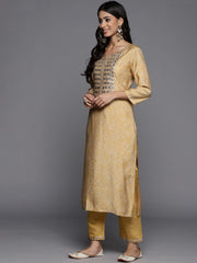 Women Turquoise Blue Strap Style Kurta Paired With Tonal Bottom And Tonal Dupatta
