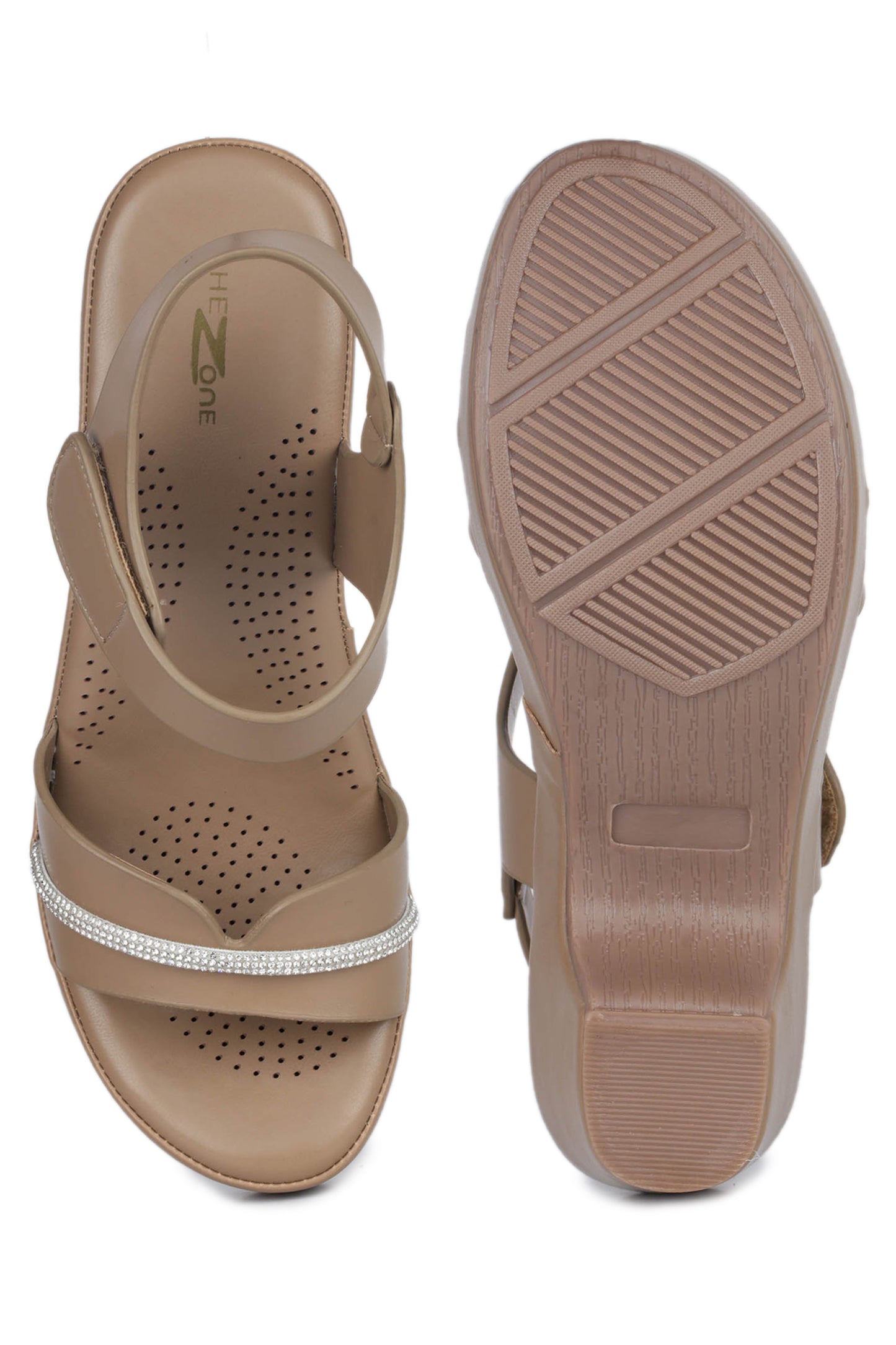 Casual Fashion Sandals 2 Inches Block Ankle Loop Round Toe Heels