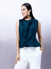 Women Cowl Neck Peplum Top