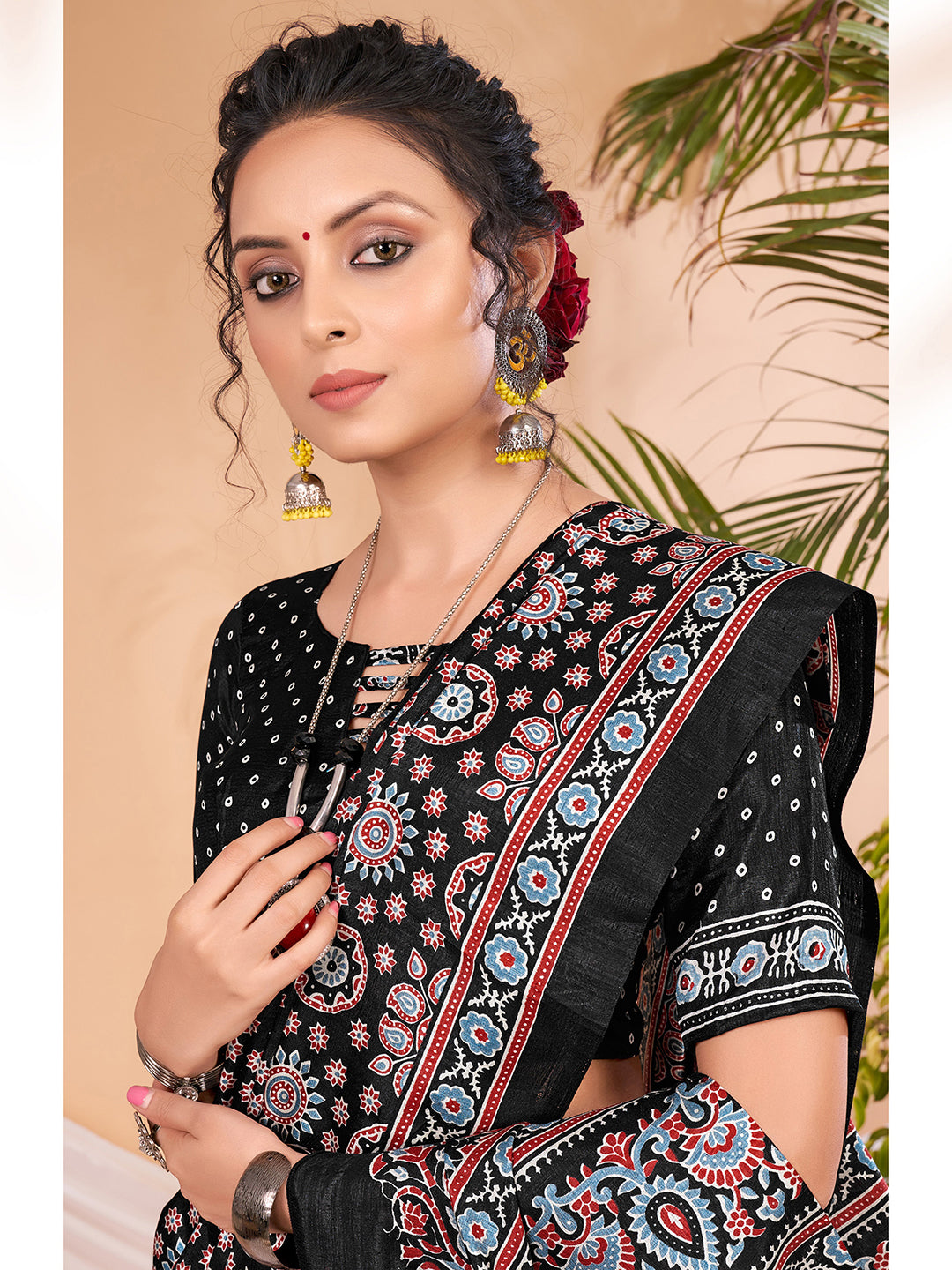 Women's Dola Silk DigitalPrint DesignerSaree With Blouse Piece