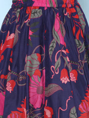 Girls Purple & Red Ready to wear Choli & Lehenga