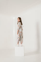 Pista Green Dhoti Jumpsuit Kids