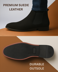 Kraasa Men's Slip On Fashion Chelsea Boots | High Tops, Soft Cushioned Insole, Comfortable Fit, Trendy, Stylish Boots