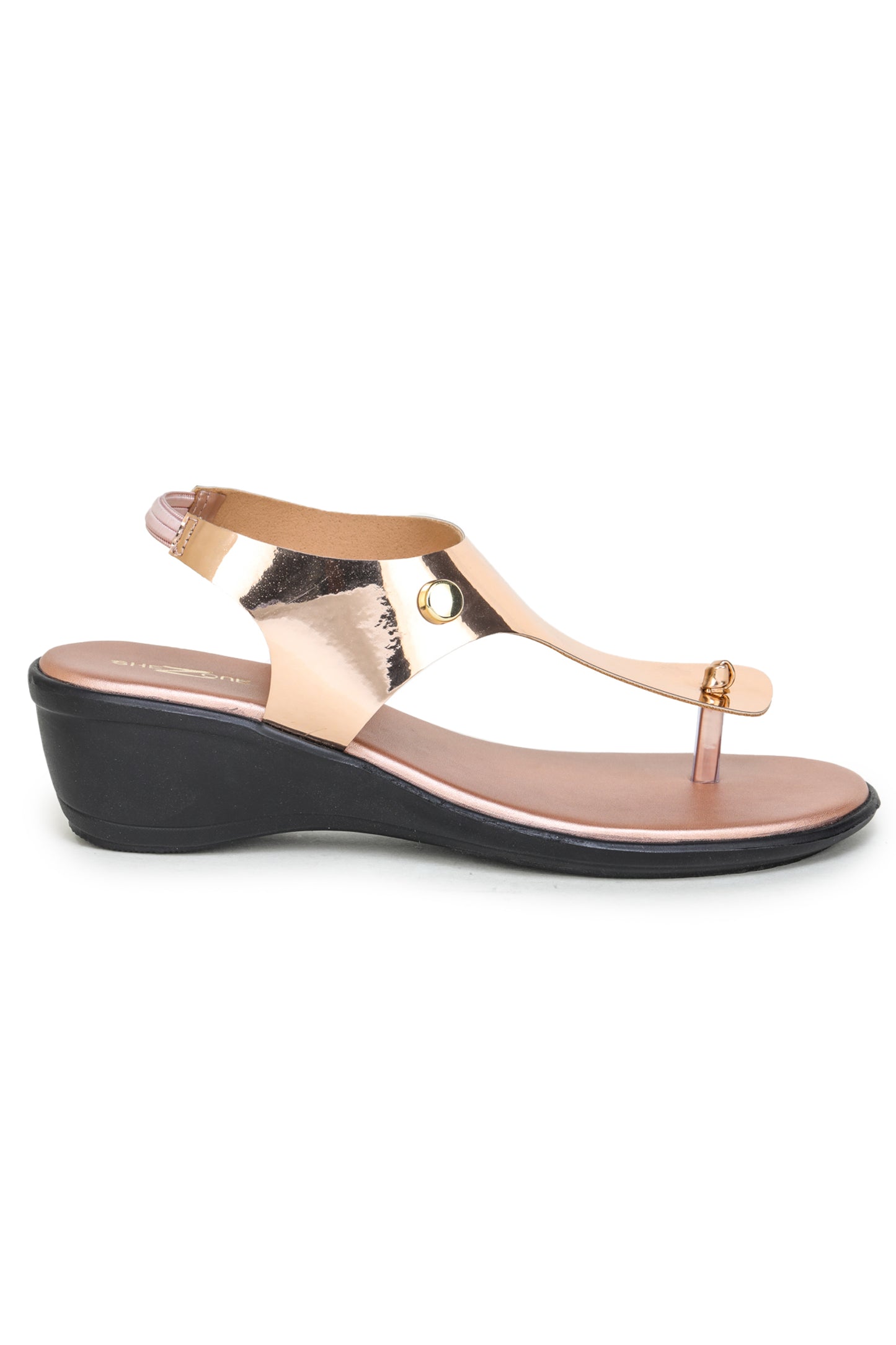 Shezone-Casual Fashion Sandals 2 Inches Wedge Backstrap Round Toe Heels