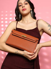Women's The Overlap Sling Bag - Terracotta Brown