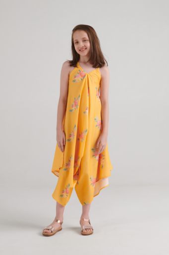 Amber Yellow Palazzo Jumpsuit Kids