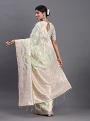 Premium Linen Cotton Saree with Pallu & Contrast Blouse Piece