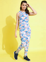 Girls Printed Racer Back Active Wear Set