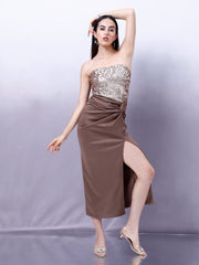 Women Embellished Sequined Maxi Dress