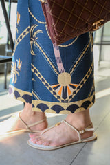 Midnight Blue Palm Print Co-Ord Set - Bold & Breezy Style