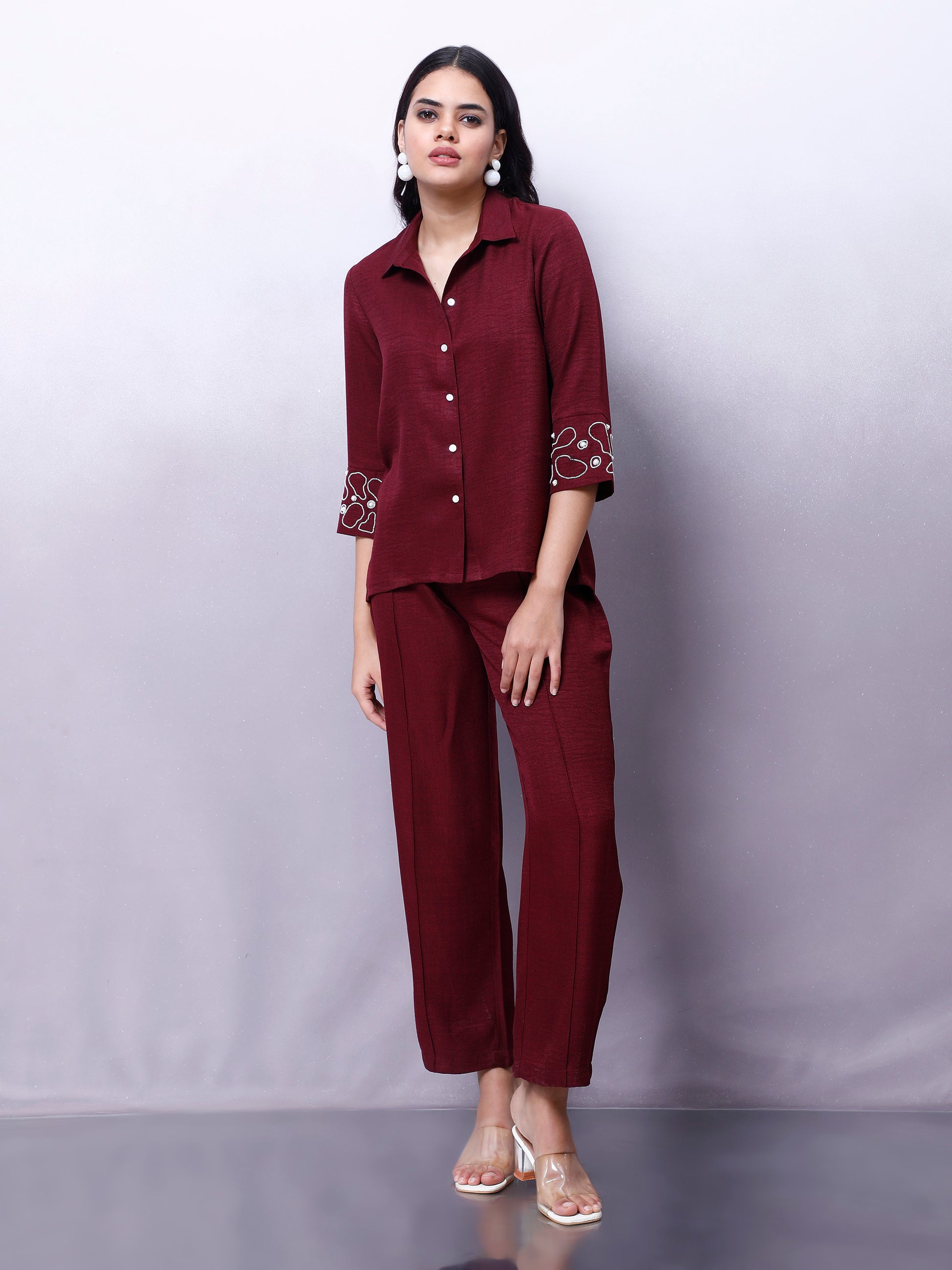 Embellished Shirt With Trouser Co-Ords