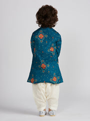 Boys' Blue Kurta And Patiala Set