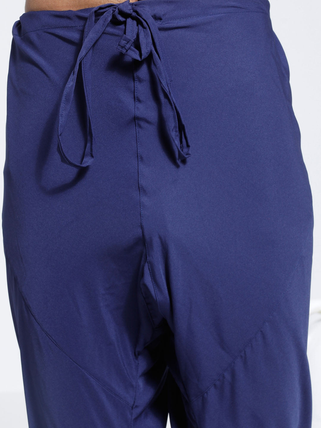 Vastramay - Men's Navy Blue Crepe Kurta And Pyjama