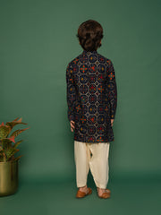 Boys' Blue Kurta and Patiala Set