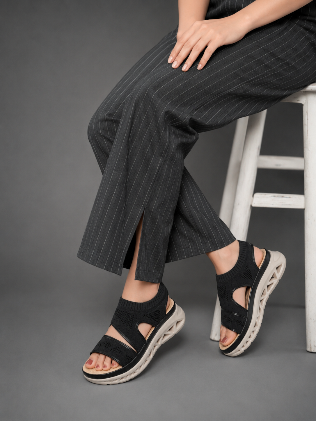 Casual Fashion Backstrap Platform Sandals 1 inch Heels