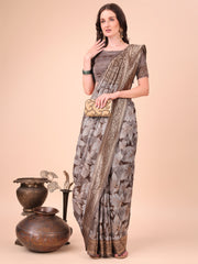Elegant Cotton Silk Saree with Floral Design & Rich Pallu - Festive & Wedding Wear