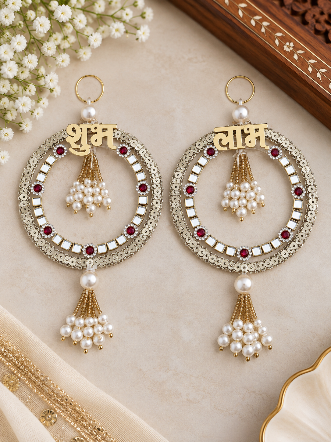 Decorative Subh Labh For Home, Office, Diwali Decoration Traditional Indian Style
