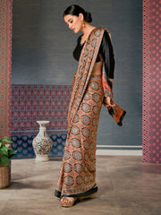 Women's Crepe DigitalPrint DesignerSaree With Blouse Piece