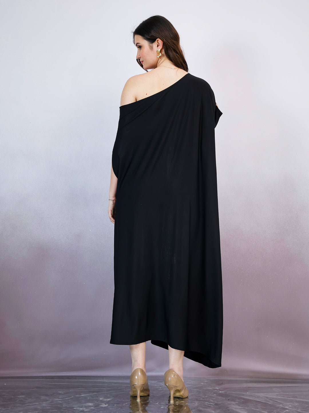 Women Embellished One Shoulder Maxi Dress