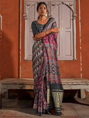 Women's Viscose Silk Printed Designer Saree With Blouse Piece