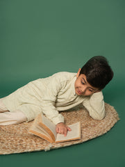 Boys' Pista Green Kurta And Pyjama Set