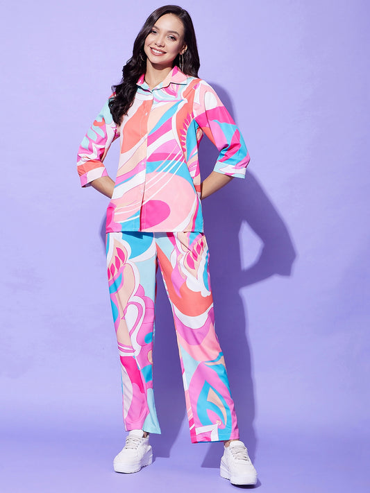 Women's Multi Colored Co-Ord Set