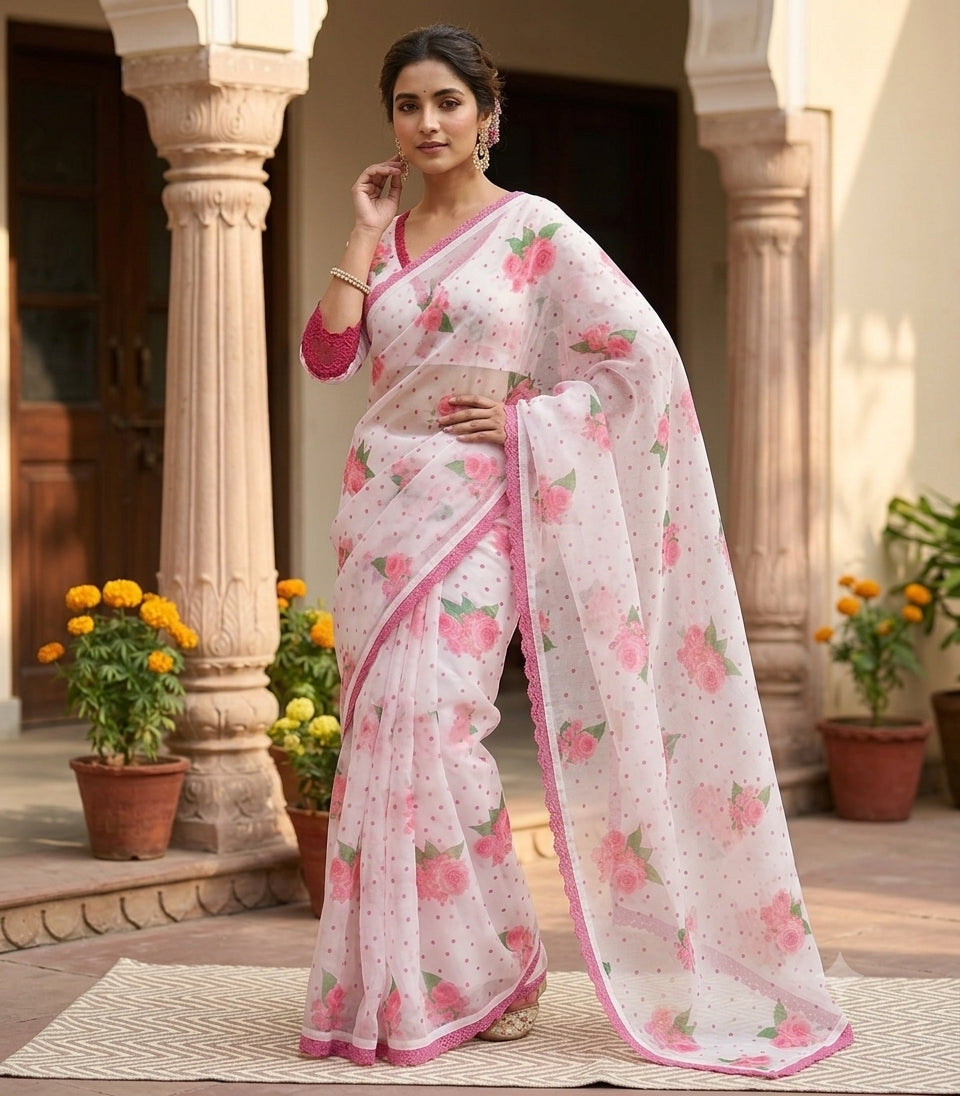 Soft-linen-saree-with-shaded-style-prints-whiteroselace