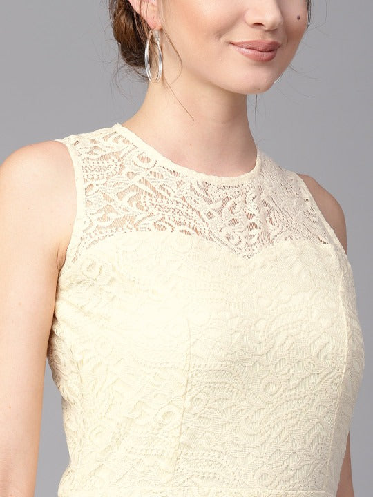 Yellow Lace Maxi Dress