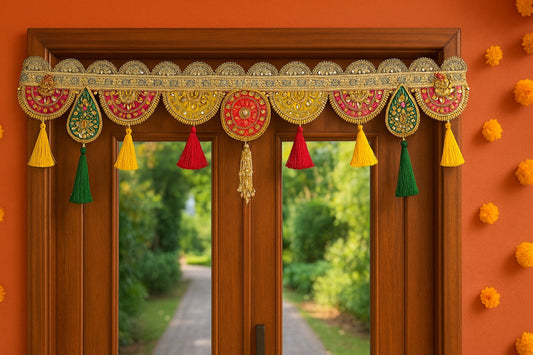 Handmade Colourful Fabric Toran/ Bandhanwar