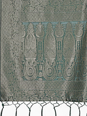 Elegant Green Floral Lichi Silk Saree with Zari Weaving and Rich Pallu – Wedding & Festive Wear Saree
