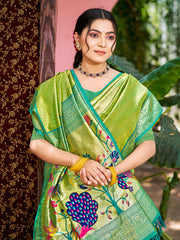 Elegant Kanjivaram Silk Saree with Rich Zari Work and Peacock Pallu | Traditional Bridal and Festive Wear
