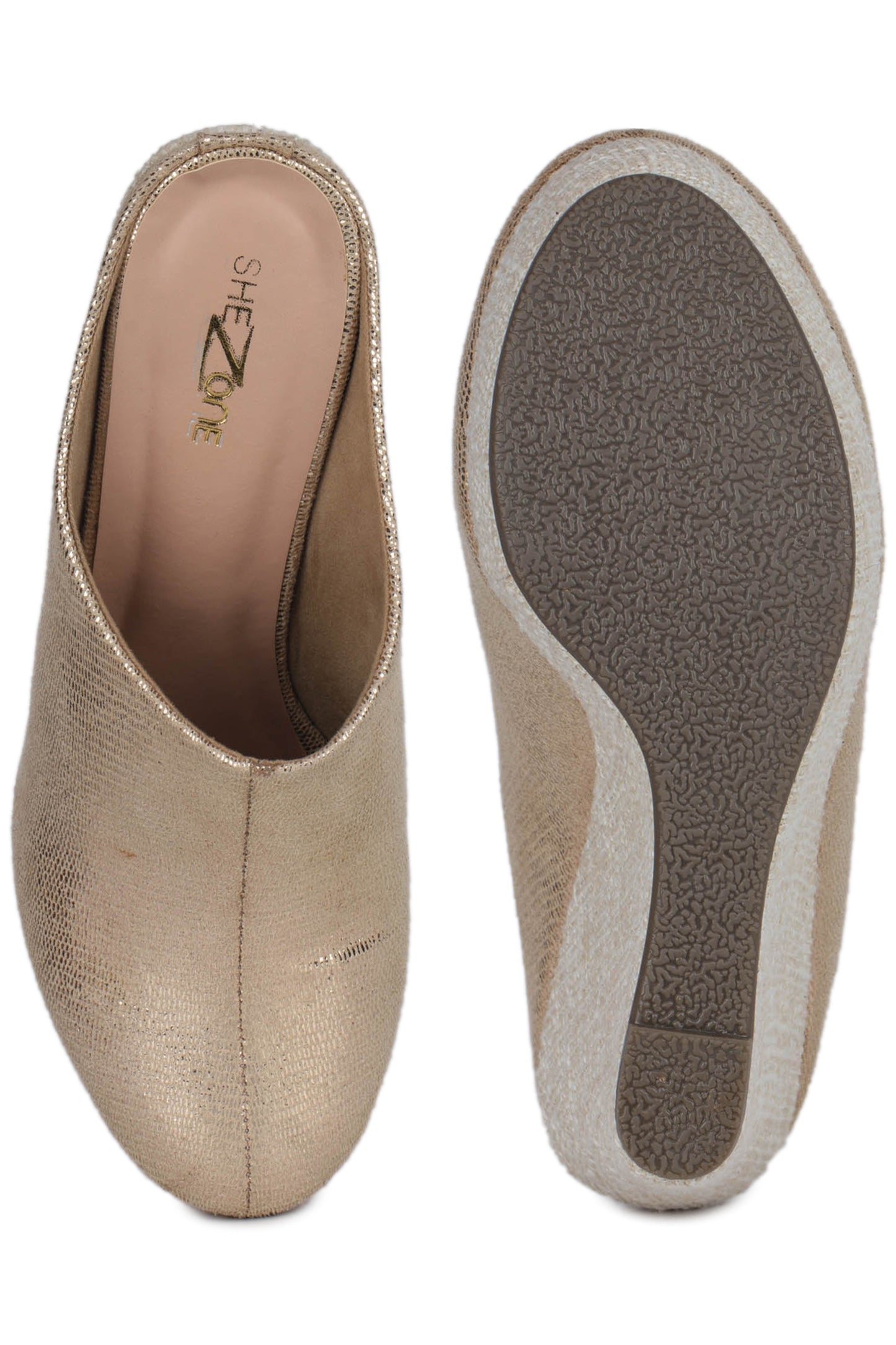 Shezone - Casual Fashion Mules 5 Inches Wedge Open Back Round Toe Heels