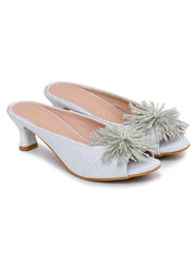 Casual Fashion Sandals Open Back Kitten Heels