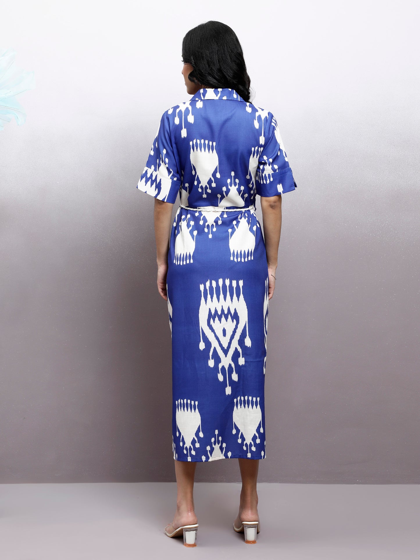 Ethnic Motifs Printed A-Line Midi Dress
