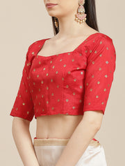 Women's Patola silk Cream Foil Print Designer Saree With Blouse Piece