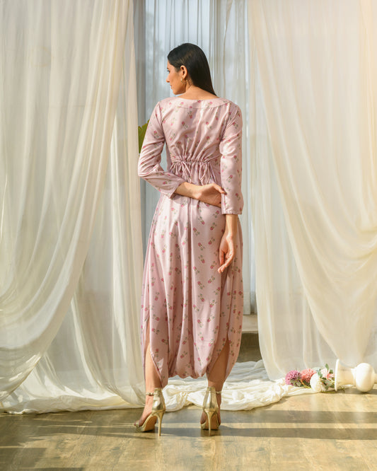 Rosey Pink Dhoti Jumpsuit