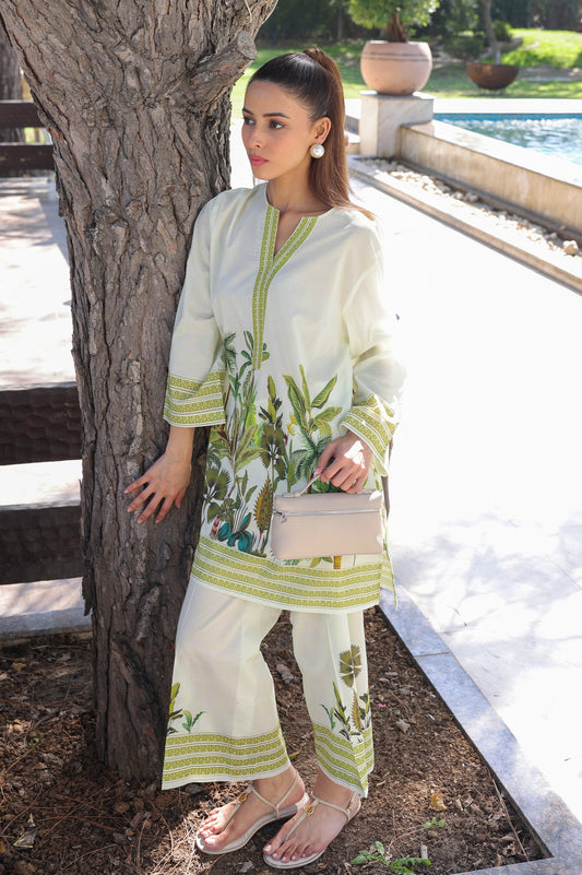 Green Botnical Printed Co-ord set