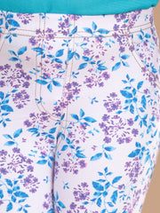 Girls Cotton Floral Printed Jegging
