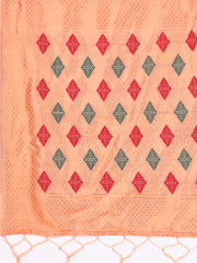 Jaquard Saree with Tassels - Radiate Soft Elegance and Timeless Beauty
