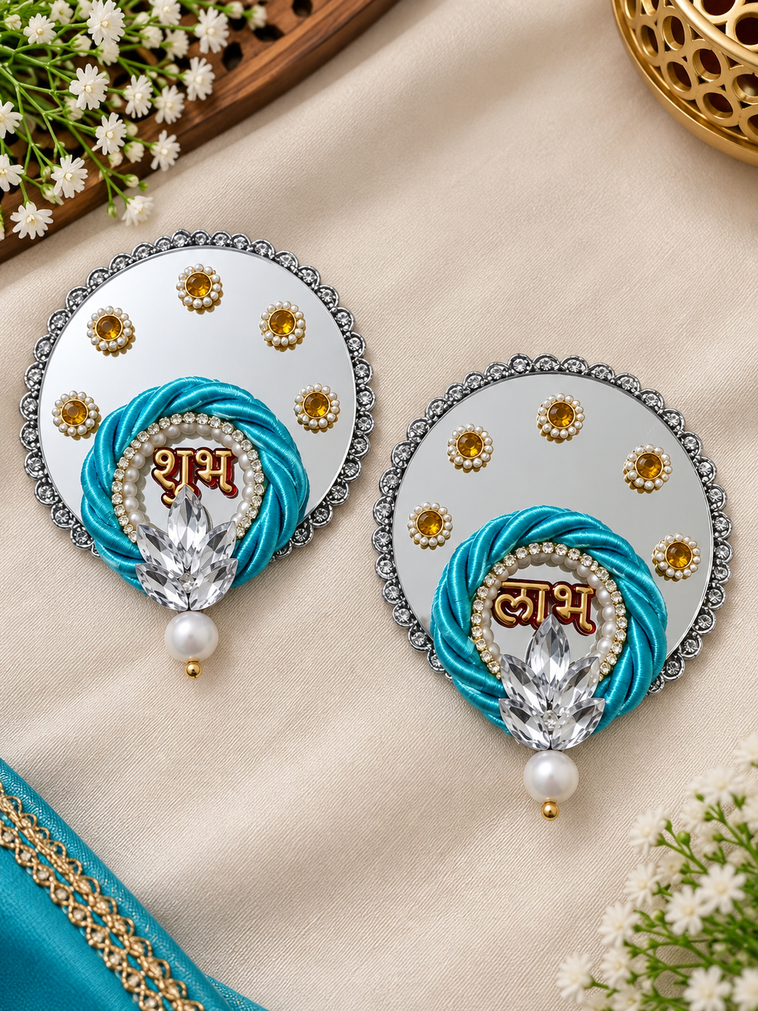Decorative Subh Labh For Home, Office, Diwali Decoration Traditional Indian Style