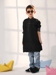 Boys' Black Kurta