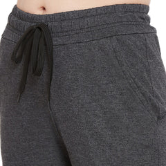 Women's Dark Grey Cotton Track Pants