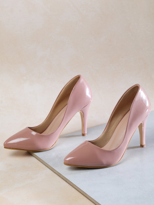 Casual Fashion Pumps 4 Inches Stiletto Closed Back Pointed Toe Heels