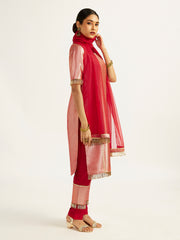 Women's Red Kurta Set