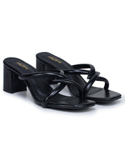 Fashion Open Back Sandal 2 inches Block Heels
