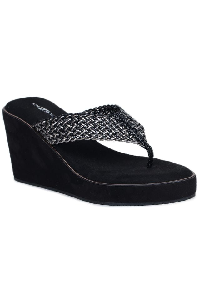 Shezone - Fashion Open Back Sandal 3 inches Wedge Heels