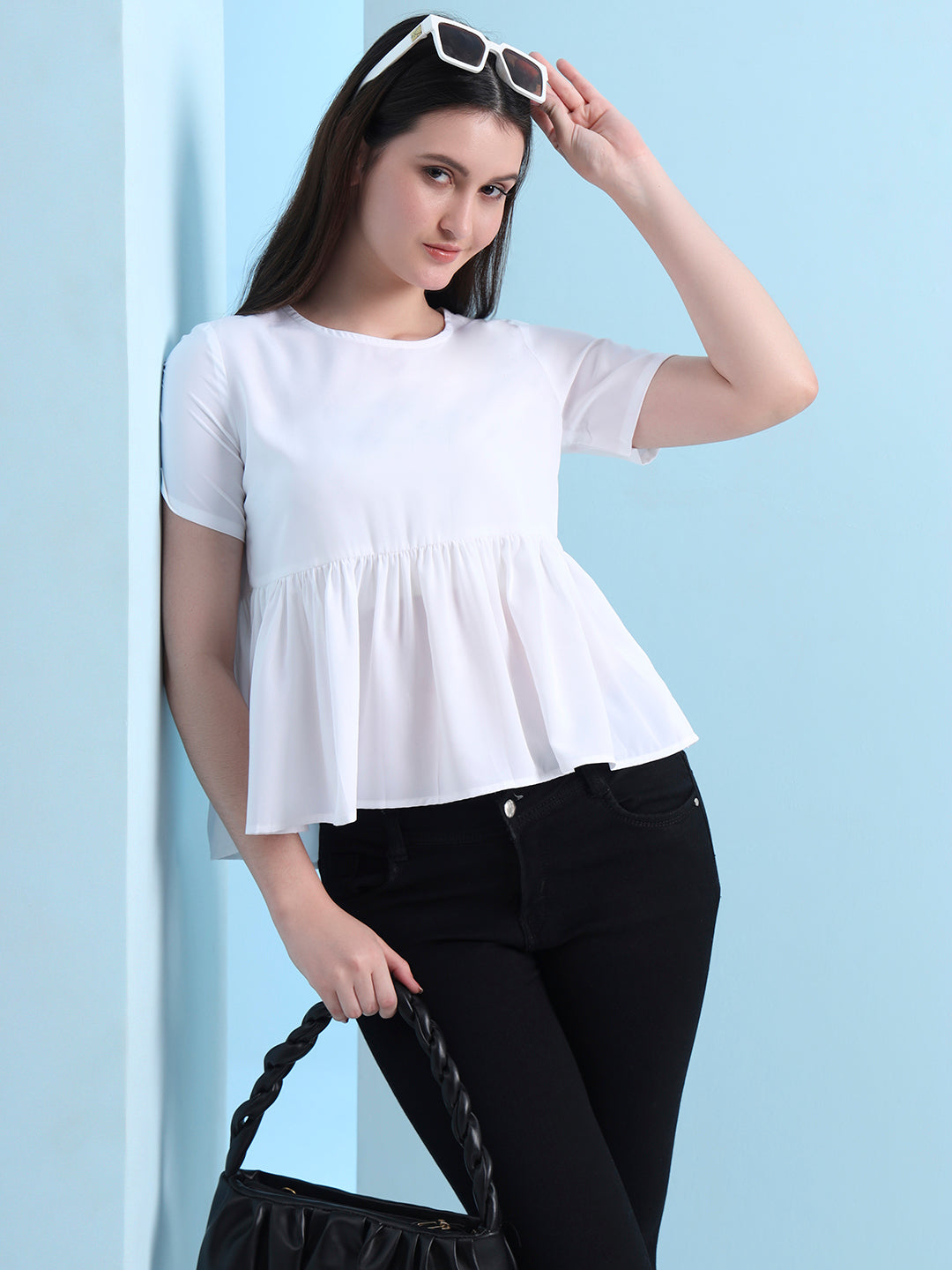 casual raglan sleeves solid women top 8